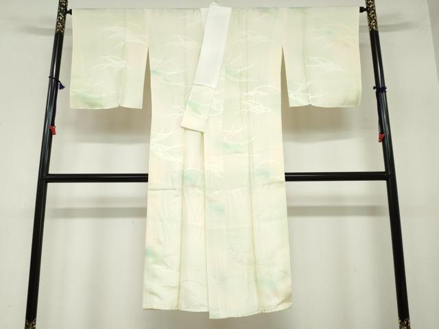 平和屋着物●長襦袢　袷　芝地紋　暈し染め　正絹　逸品　DAAZ7631ud