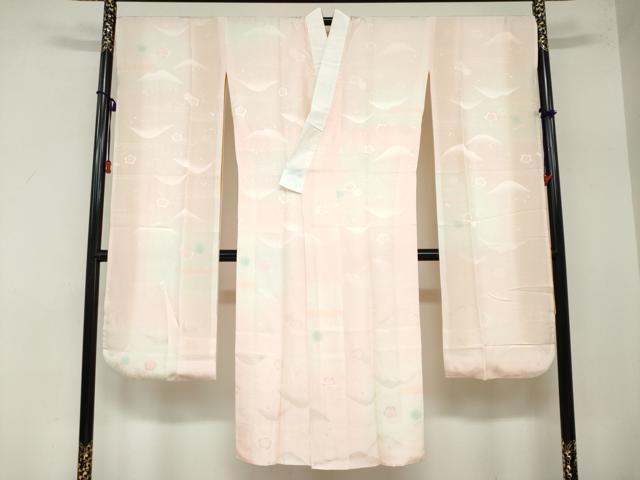 平和屋着物●振袖用長襦袢　袷　草花地紋　暈し染め　正絹　逸品　DAAZ7637ud