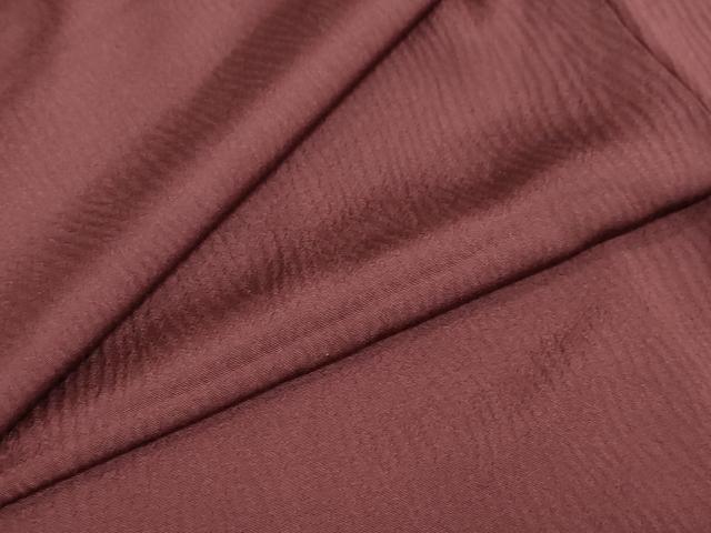 平和屋着物●上質な色無地　変わり縞地紋　葡萄茶色　正絹　逸品　DAAZ7654ud