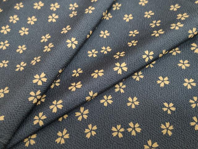 平和屋着物●上質な小紋　舞桜文　正絹　逸品　DAAZ7659ud