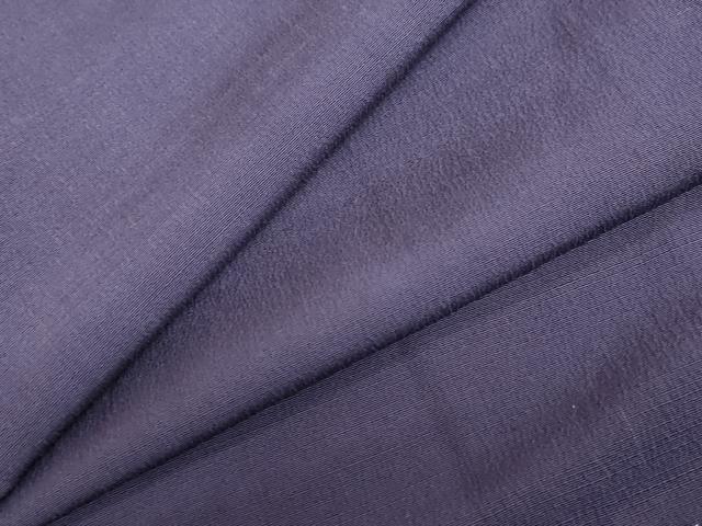 平和屋着物●上質な色無地　紫黒色　正絹　逸品　DAAZ7687ud