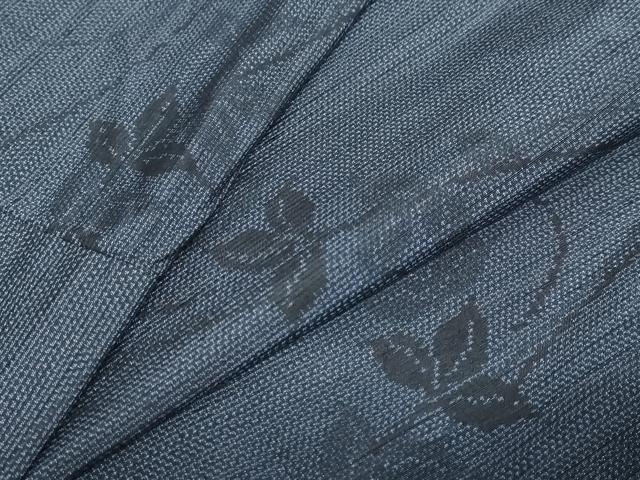 平和屋着物●上質な紬　流水枝葉文　正絹　逸品　DAAZ7698ud