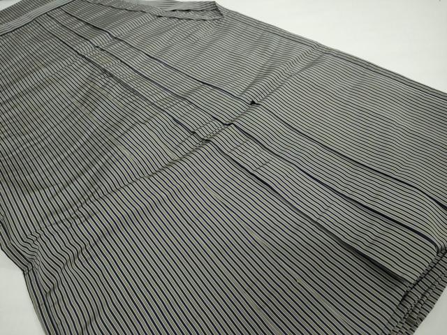 平和屋着物●男性　馬乗り袴　本場神代仙台平　縞　正絹　逸品　DAAZ7758ud