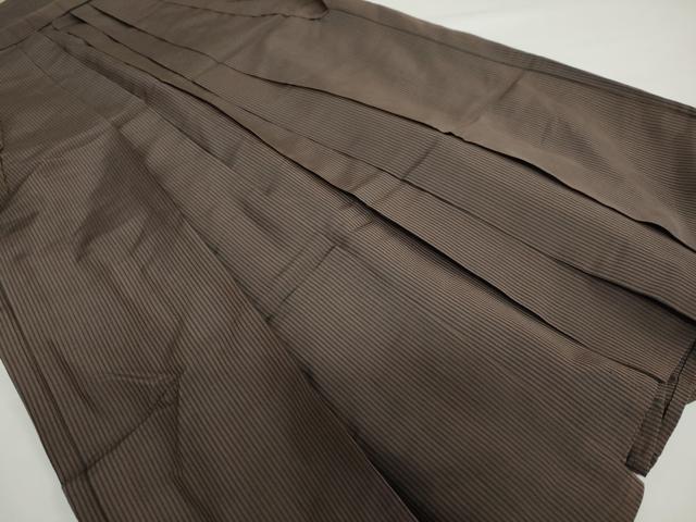 平和屋着物●男性　馬乗り袴　縞　正絹　逸品　DAAZ7766ud