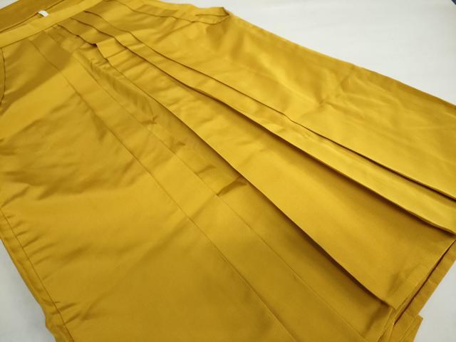 平和屋着物●男性　馬乗り袴　山吹茶色　正絹　逸品　DAAZ7767ud