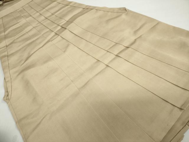 平和屋着物●男性　馬乗り袴　白橡色　正絹　逸品　DAAZ7774ud