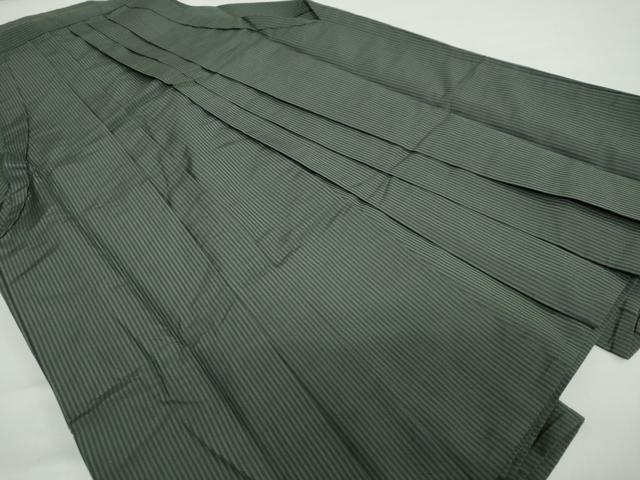平和屋着物●男性　馬乗り袴　縞　正絹　逸品　DAAZ7776ud