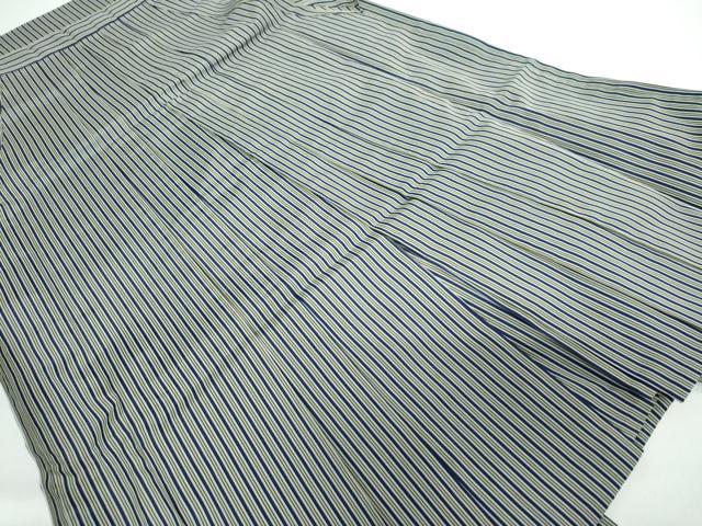 平和屋着物●男性　馬乗り袴　縞　正絹　逸品　DAAZ7777ud