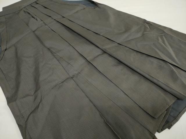 平和屋着物●男性　馬乗り袴　縞　正絹　逸品　DAAZ7779ud