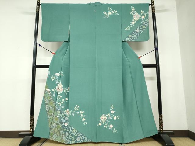 平和屋着物●訪問着　洋花文　正絹　逸品　DAAZ7797ud