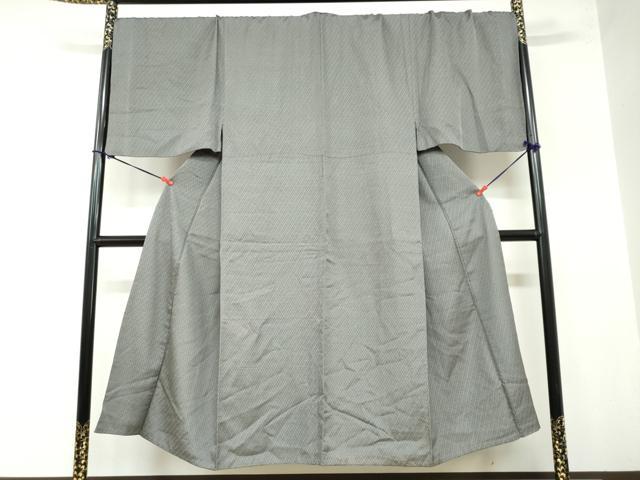 平和屋着物●男性　お召　抽象文様　キングサイズ　正絹　逸品　DAAZ7817ud