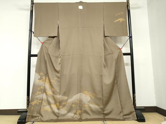 平和屋着物●訪問着　笹竹文　金彩　ロング丈　正絹　逸品　未使用　DAAZ7851ud