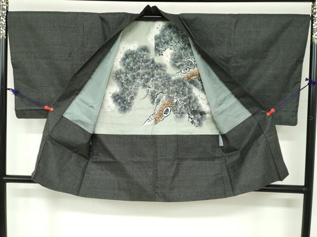 平和屋着物●男性　本場大島紬　アンサンブル　80亀甲　総詰め　正絹　逸品　DAAZ7994ud_7
