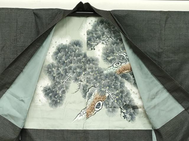 平和屋着物●男性　本場大島紬　アンサンブル　80亀甲　総詰め　正絹　逸品　DAAZ7994ud_8