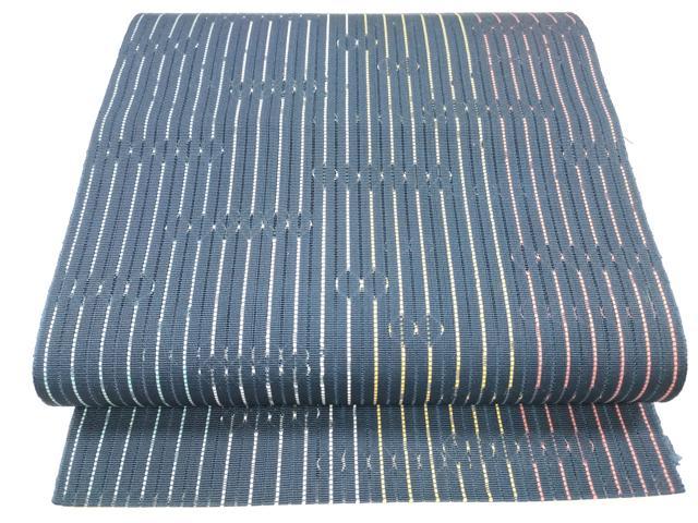 平和屋着物＊夏物　八寸名古屋帯　間道　正絹　逸品　DABA0025cm