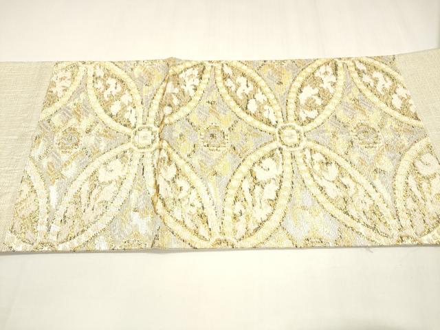 平和屋着物＊夏物　太鼓柄袋帯　七宝花文　金銀糸　正絹　逸品　DABA0082cm 平和屋着物＊夏物 太鼓柄袋帯 七宝花文 金銀糸 正絹 逸品 DABA0082cm