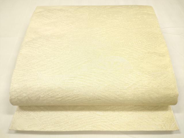 平和屋着物＊夏物　六通柄袋帯　流水片輪車文　銀糸　正絹　逸品　DABA0095cm