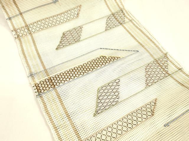 平和屋着物＊夏物 八寸名古屋帯 抽象文様 正絹 逸品 DABA0246cm 名古屋帯