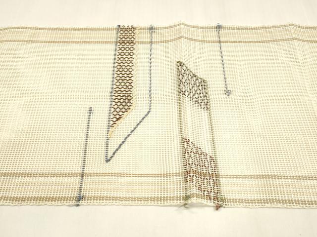 平和屋着物＊夏物 八寸名古屋帯 抽象文様 正絹 逸品 DABA0246cm 名古屋帯