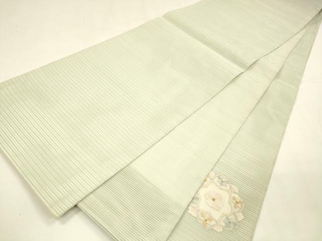 平和屋着物＊夏物　絽綴れ　太鼓柄袋帯　舞花文　金銀糸　正絹　逸品　DABA0344cm_5