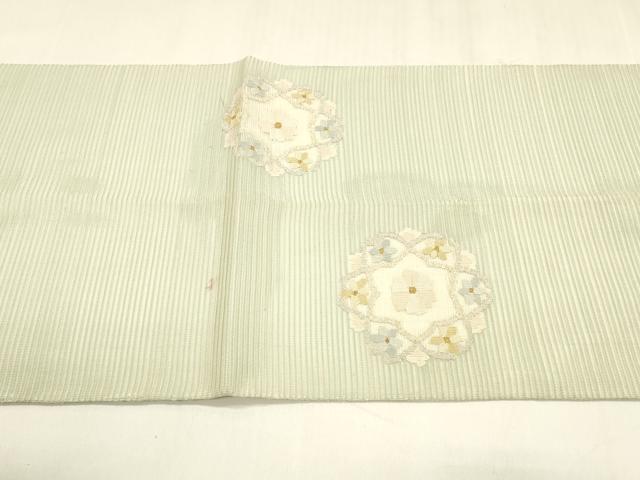 平和屋着物＊夏物　絽綴れ　太鼓柄袋帯　舞花文　金銀糸　正絹　逸品　DABA0344cm_4