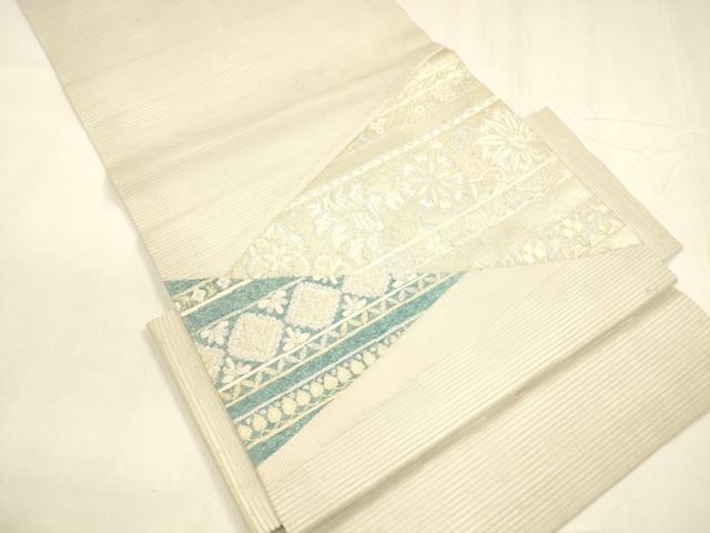 平和屋着物＊夏物　つけ帯　切嵌更紗花文　金銀糸　正絹　逸品　DABA0364cm_1