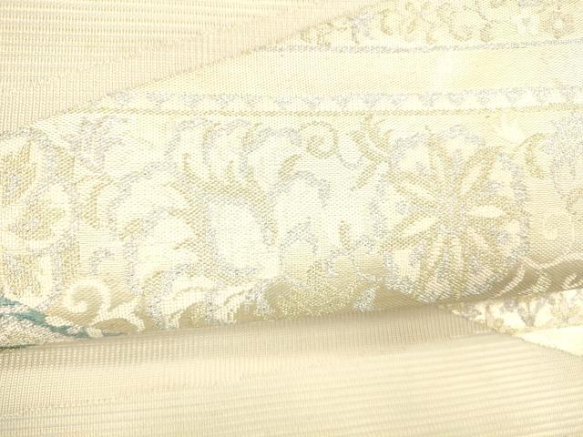 平和屋着物＊夏物　つけ帯　切嵌更紗花文　金銀糸　正絹　逸品　DABA0364cm_2