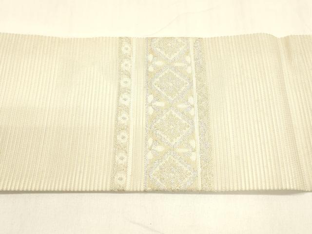 平和屋着物＊夏物　つけ帯　切嵌更紗花文　金銀糸　正絹　逸品　DABA0364cm_4