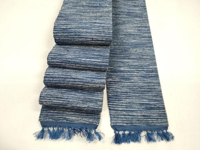 平和屋着物●男性　本場筑前博多織　角帯　霞文　正絹　逸品　DABA0421cm