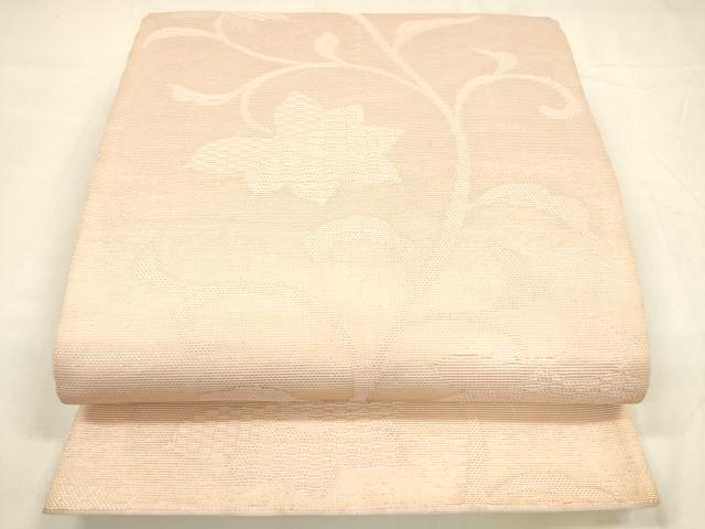 平和屋着物＊夏物　六通柄袋帯　草花文　金糸　DABA0459cm