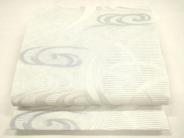 平和屋着物＊夏物　六通柄　京袋帯　流水草葉文　銀糸　DABA0525cm