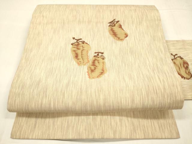 平和屋着物●九寸名古屋帯　成り物　正絹　逸品　DABA0561cm