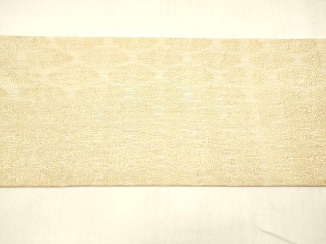 平和屋着物▽スリーシーズン　春夏秋　九寸名古屋帯　櫛織　抽象文様　金糸　正絹　逸品　DABA0582cm_4