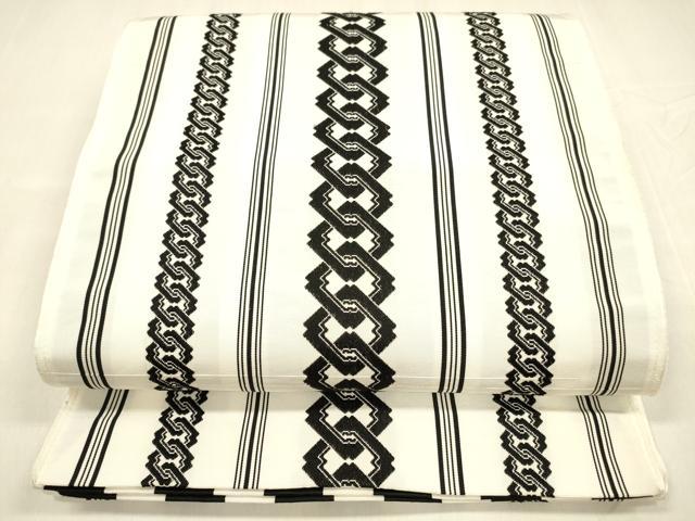 平和屋着物●両面　全通柄袋帯　間道　長尺　DABA0593cm