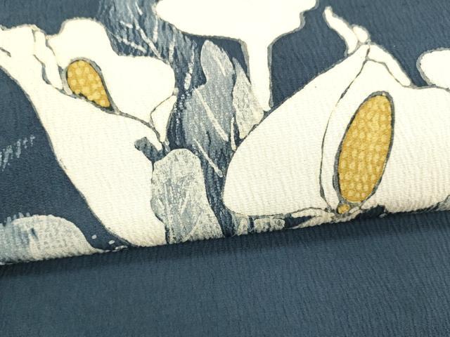 平和屋着物○九寸開き名古屋帯 ろうけつ染め 作家物 手描き 草花文