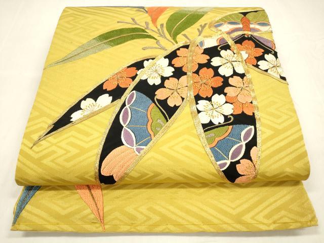 平和屋着物●アンティーク　大正ロマン　中国三大刺繍　相良刺繍　総刺繍　太鼓柄　京袋帯　駒刺繍　花蝶文　正絹　逸品　DABA0625cm