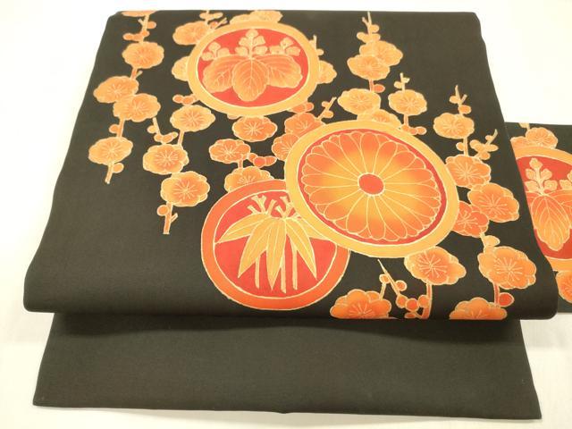 平和屋着物○両面 六通柄袋帯 唐織 天平唐花文錦文様 金糸 正絹 逸品