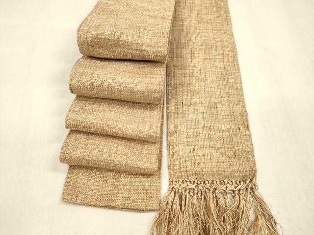 平和屋着物●本場筑前博多織　男性　角帯　西村織物謹製　霞文　証紙付き　正絹　逸品　DABA0648cm