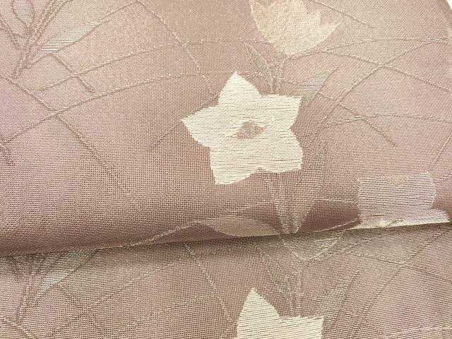 平和屋着物*夏物 六通柄袋帯 草花文 銀糸 正絹 逸品 DABA0738cm 平和屋着物*夏物 六通柄袋帯 草花文 銀糸 正絹 逸品 DABA0738cm