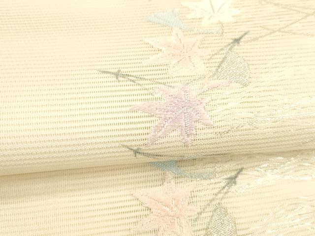 平和屋着物＊夏物　六通柄袋帯　草葉文　金糸　正絹　逸品　DAAX0475cm 平和屋着物＊夏物 六通柄袋帯 草葉文 金糸 正絹 逸品 DAAX0475cmの通販