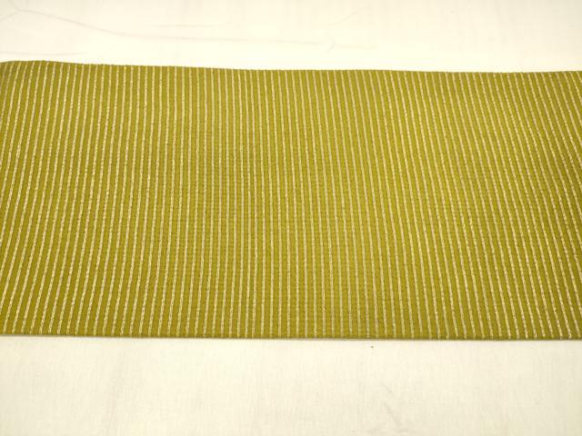 平和屋着物＊夏物　九寸名古屋帯　横段文　銀糸　正絹　逸品　DABA0876cm 平和屋着物＊夏物 銀座きしや 九寸名古屋帯 総刺繍 草花文 金銀糸 正絹
