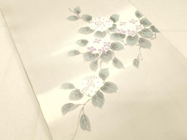 平和屋着物＊夏物　絹芭蕉　太鼓柄袋帯　紫陽花　金銀彩　正絹　逸品　DABA0925cm_1