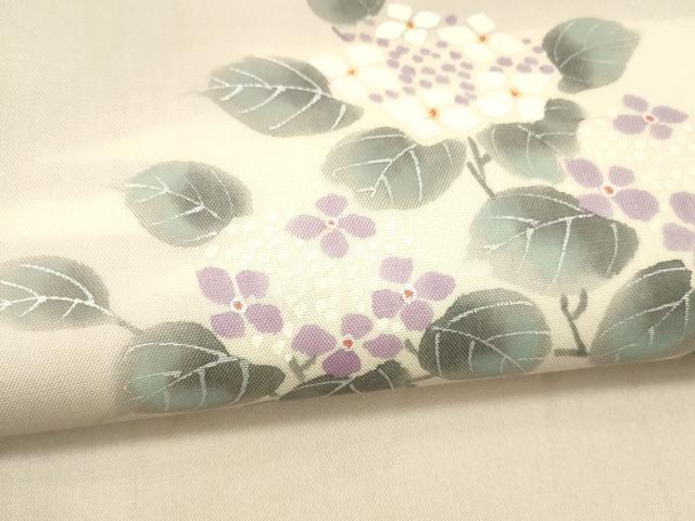平和屋着物＊夏物　絹芭蕉　太鼓柄袋帯　紫陽花　金銀彩　正絹　逸品　DABA0925cm_2
