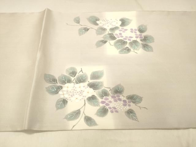 平和屋着物＊夏物　絹芭蕉　太鼓柄袋帯　紫陽花　金銀彩　正絹　逸品　DABA0925cm_4