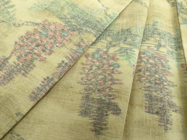 平和屋着物●小千谷紬　藤花房　正絹　逸品　DABA1014ps