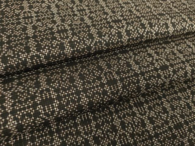 平和屋着物●本場大島紬　7マルキ　格子　西武百貨店扱い　正絹　逸品　DABA1029ps
