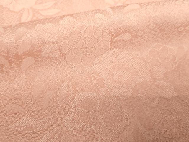 平和屋着物●上質な色無地　辻が花地紋　水柿色　正絹　逸品　DABA1045ps