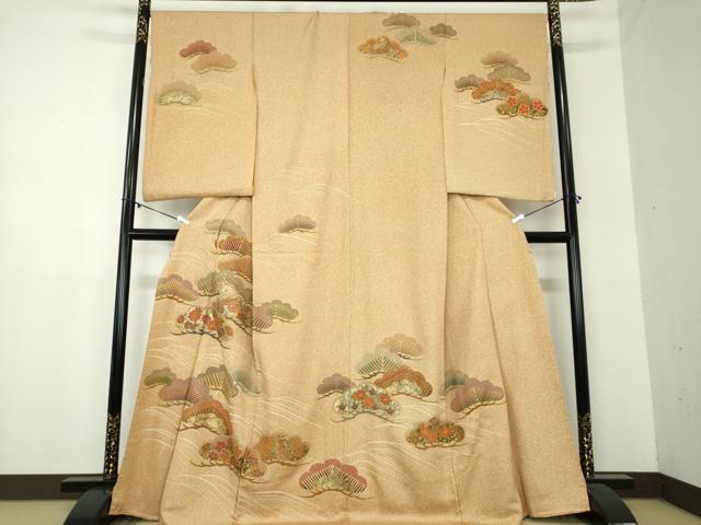 平和屋着物●訪問着　宝尽くし花文　金銀彩　仮絵羽　正絹　逸品　未使用　DABA1088ps