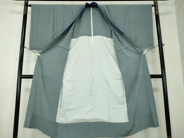 平和屋着物○男性 長襦袢 無双仕立て 藍鼠色 正絹 逸品 DABA1089ps