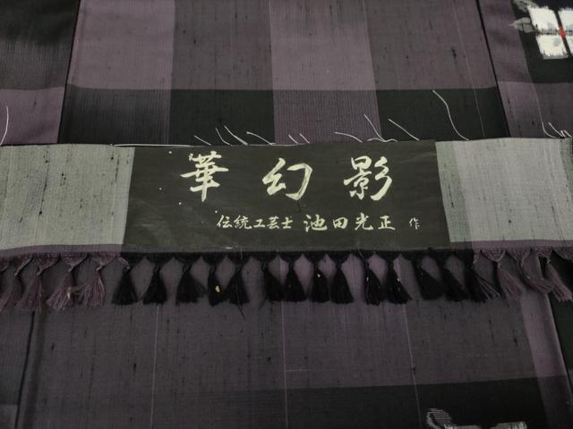 平和屋着物●伝統工芸士　池田光正作　紬　華幻影　証紙付き　正絹　逸品　未使用　DABA1109ps